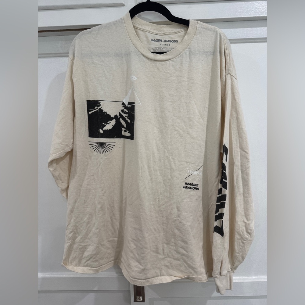 Imagine Dragons Cream Graphic Long Sleeve Men's Tee
